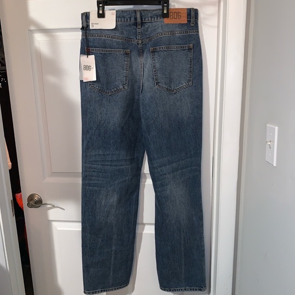 Urban Outfitters BDG Loose Straight Jeans Size 29 Blue Denim Ripped Distress - Picture 3 of 6